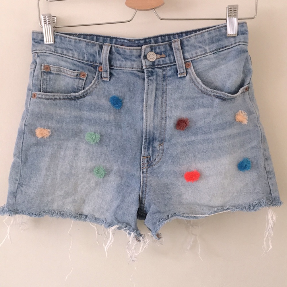 Lucky Brand pom-pom cutoff shorts